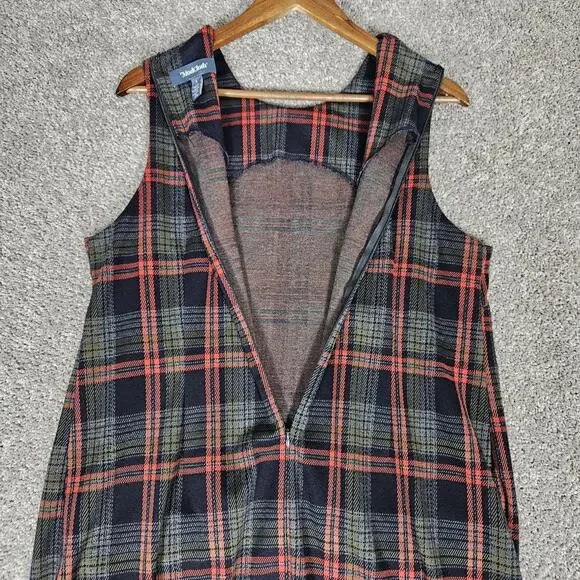 Modcloth Pinafore Dress Womens Blue Green Red Large Pink Academia Plaid Casual - Picture 6 of 14